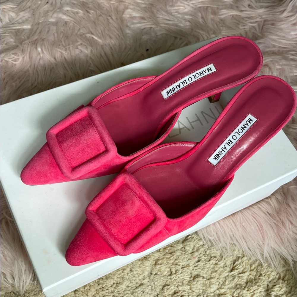 Manolo Blahnik Maysale Mule 70 - Picture 6 of 7